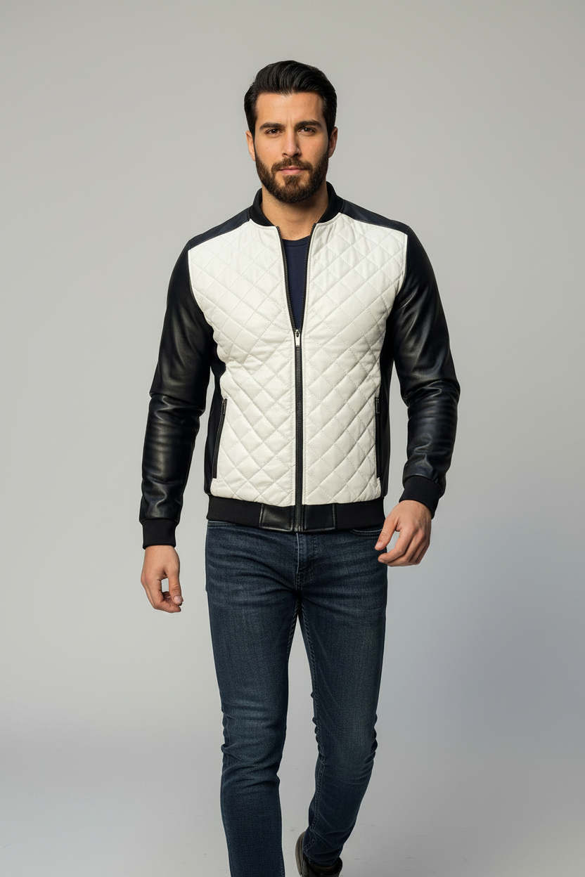 Chaqueta Blanco Negro - Sin ícono