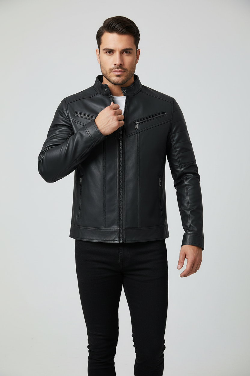 Chaqueta Jack Negro - Pose dinámica