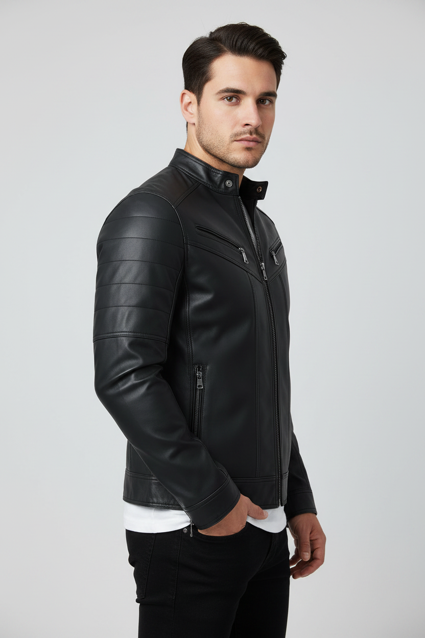 Chaqueta Jack Negro - Pose perfil