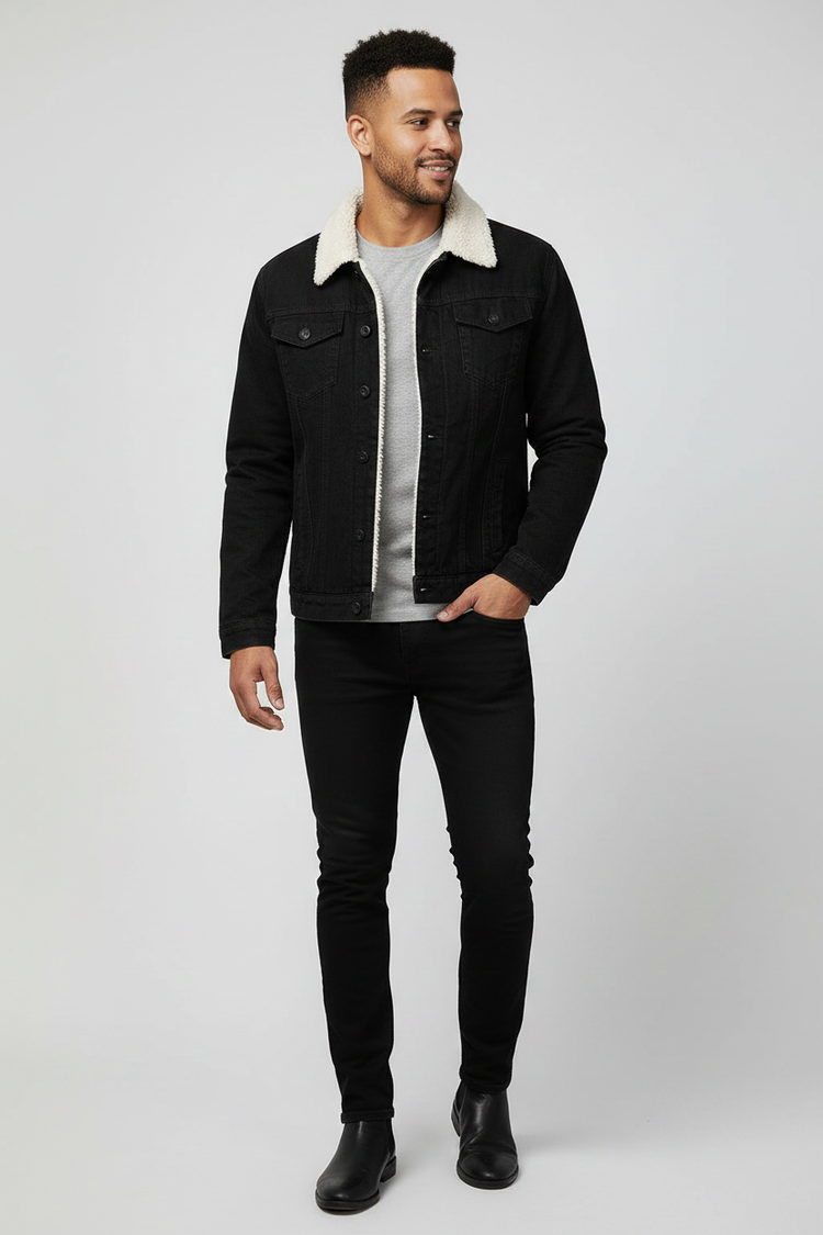 Denim negro borrego