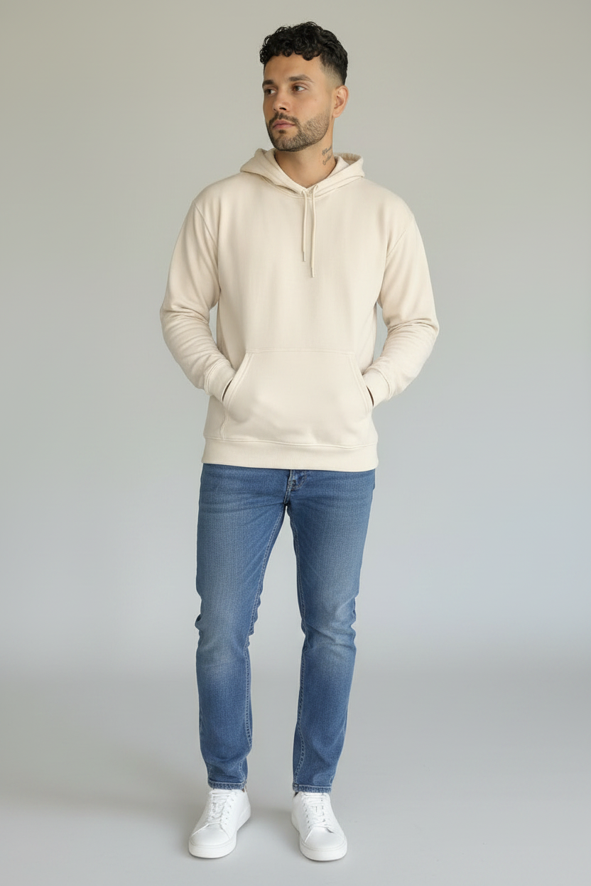 Hoodie Beige - De pie